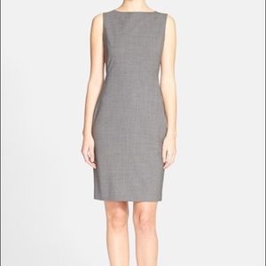 Theory Light Grey Wool Sheath Dress Size 2